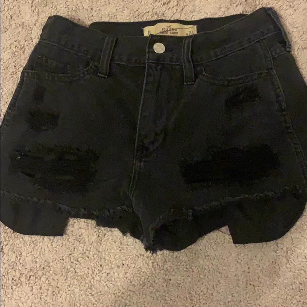 Hollister black high waisted jean shorts